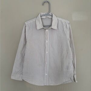 H&M Boy’s White Shirt with Thin Tan Stripes